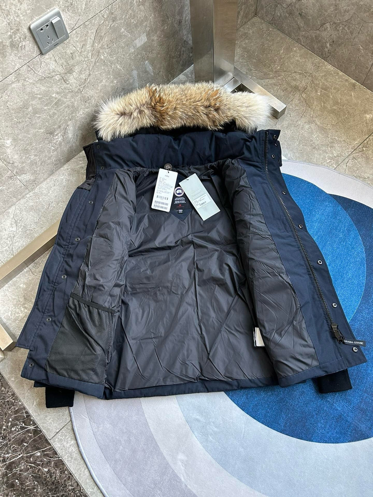 Black and White Parka - Men's