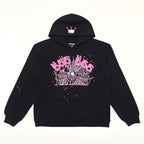 Black Cotton Print Pullover - Men's