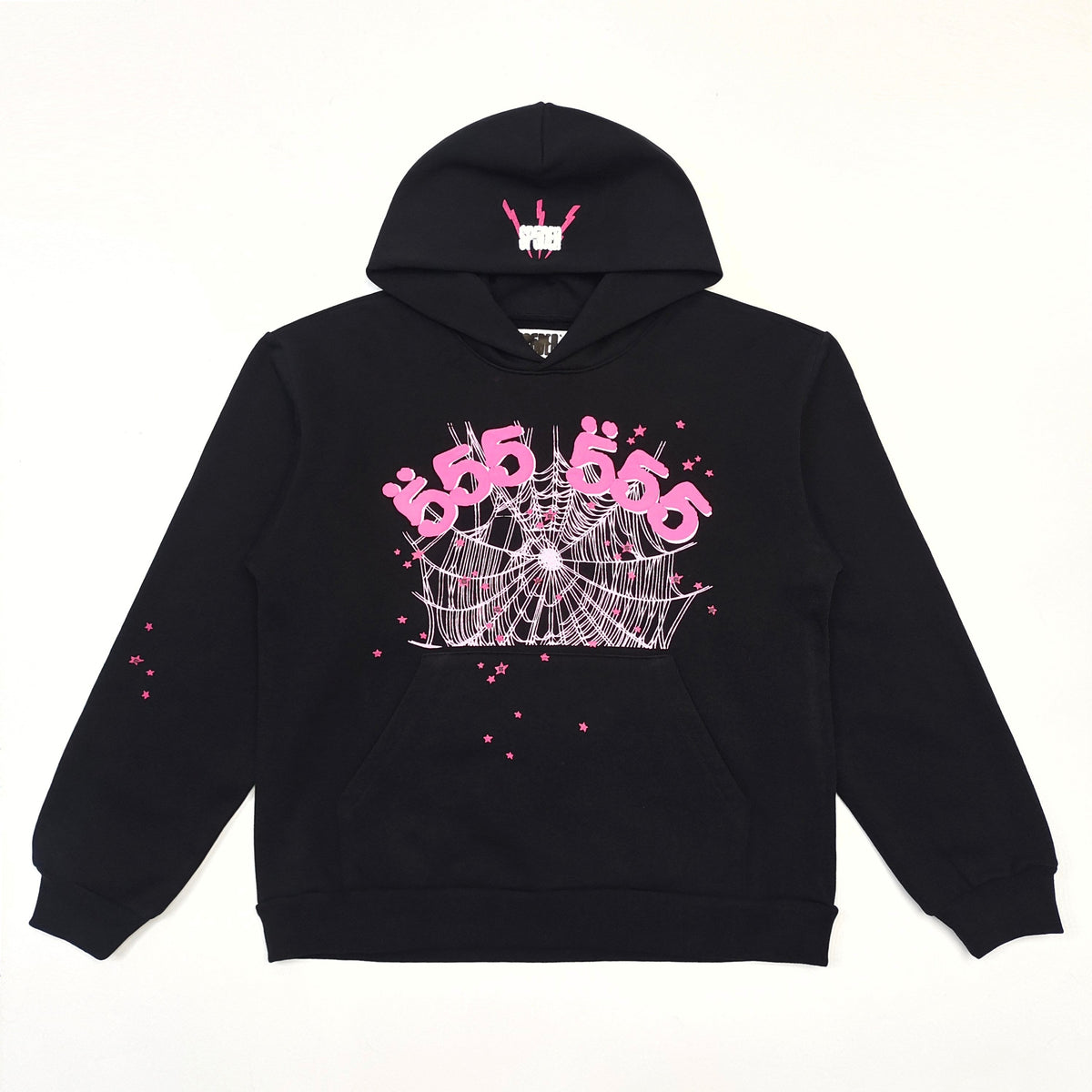 Black Cotton Print Pullover - Men's