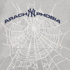Grey Cotton Web Graphic Pullover - Men's