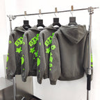 Grey Cotton Back Print Pullover - Men's