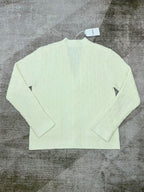 Navy Wool Cable Cardigan - Men's