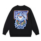Black Cotton Patch Crewneck - Men's