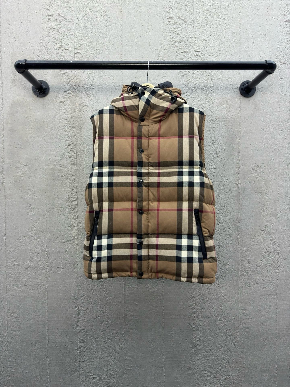 Vintage Check Hooded Jacket - Men's
