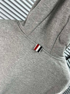 Grey Cotton Colourblock Zip-Through - Men's