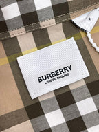 Beige Cotton Check Long-Sleeve - Men's