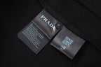 Black Cotton Triangle Logo Long-Sleeve - Men's