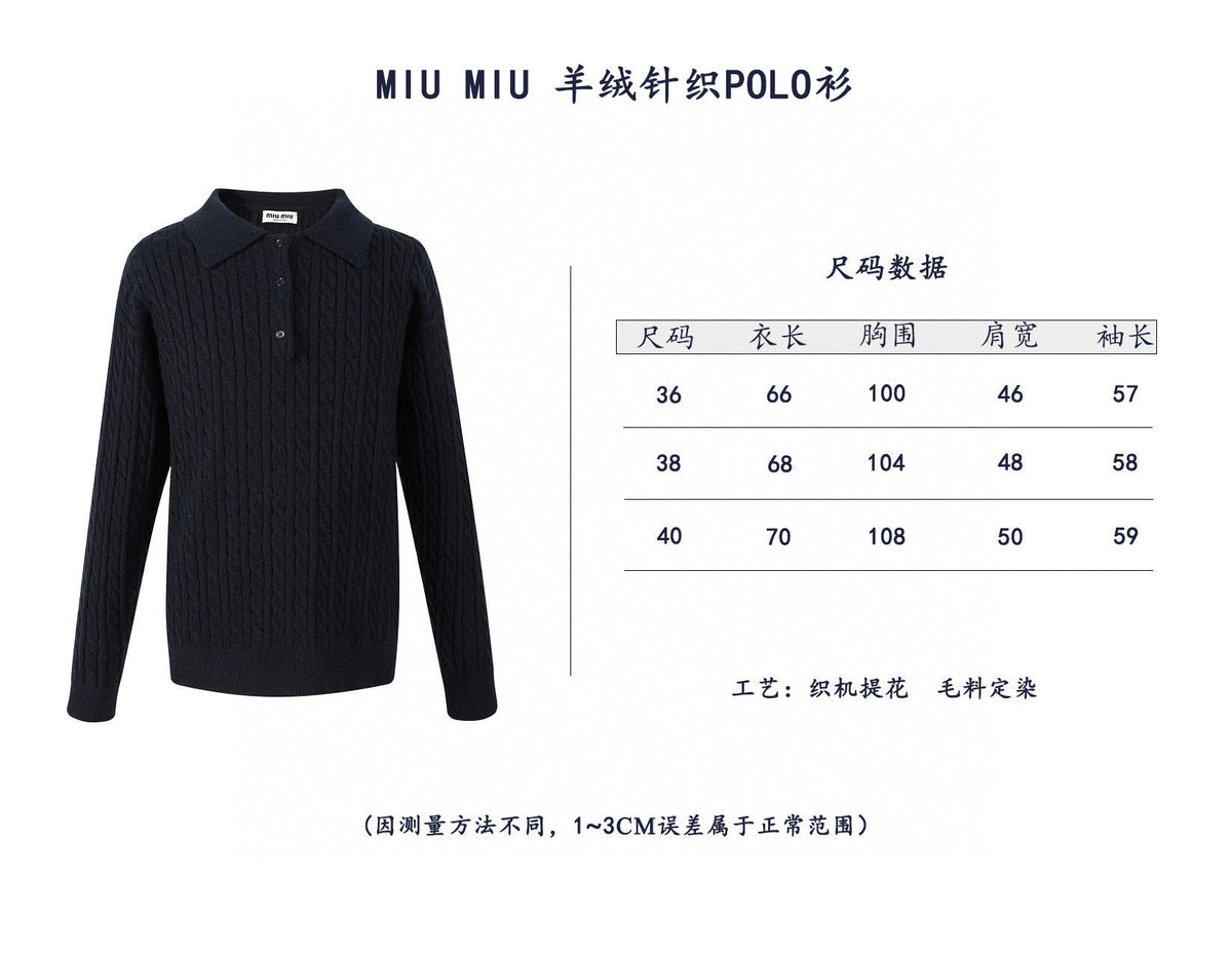 Miu Blue Polo Shirt - Women's
