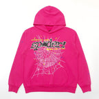 Pink Cotton Web Graphic Pullover - Men's