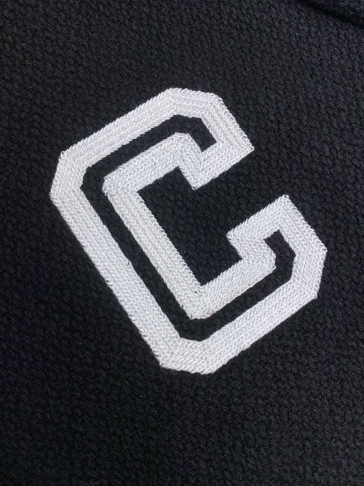 Black Wool Letter Varsity - Men's