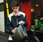 Black Wool Cream Sleeve Varsity - Men's