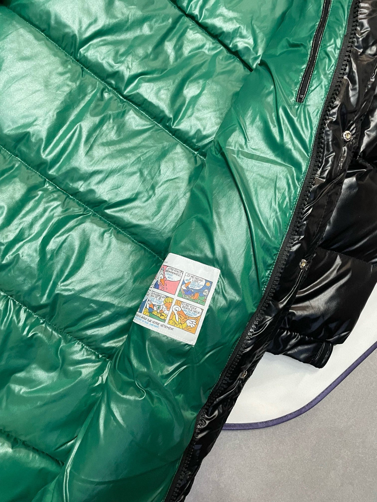 Black and Green Puffer Jacket - Men's