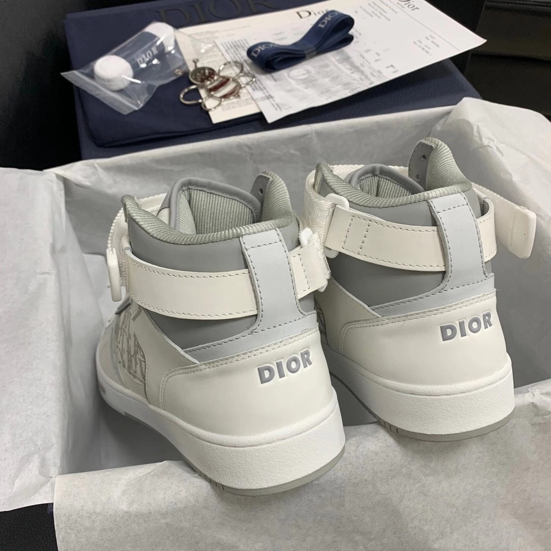 B27 High-Top White Sneakers