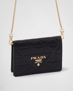 Leather card holder with shoulder strap – the detachable shoulder strap makes it possible to wear the accessory decorated with – LUX VERSE Luxury Designer Fashion Outlet