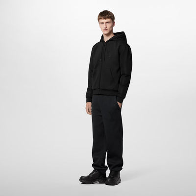 Hybrid Zipped Technical Cotton Hoodie
