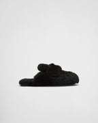 Shearling mules – these mules with a hybrid design enhance duality concept that is fundamental for the – LUX VERSE Luxury Designer Fashion Outlet
