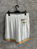 Orange Trim Silk Shorts - Men's