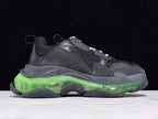 Triple S Black and Green Sneakers