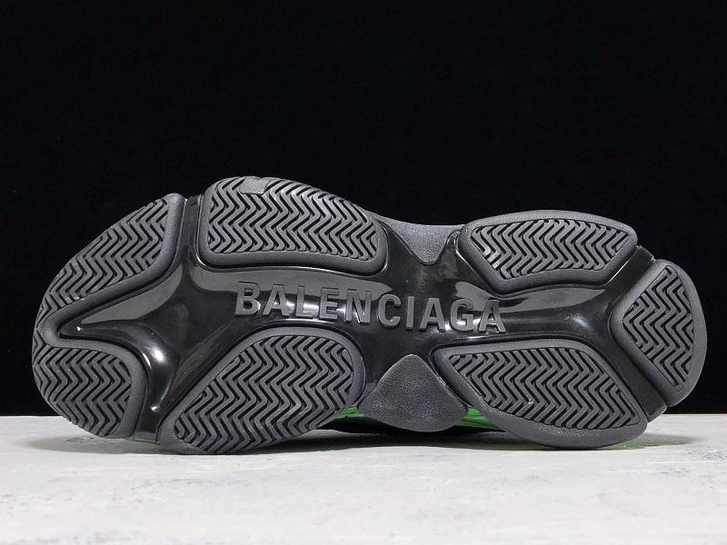 Triple S Black and Green Sneakers