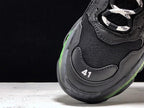 Triple S Black and Green Sneakers