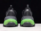 Triple S Black and Green Sneakers