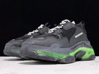Triple S Black and Green Sneakers