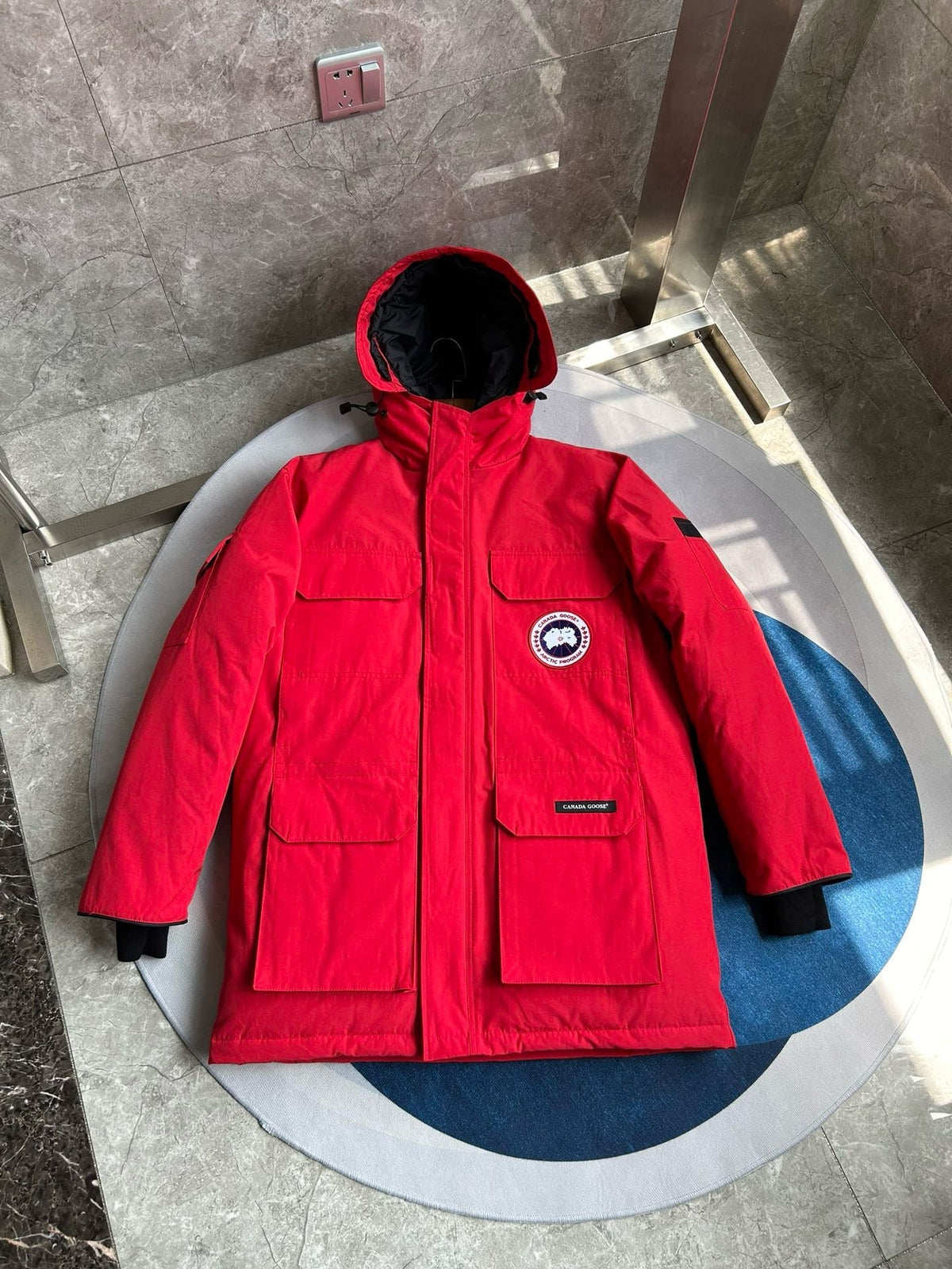 Black and White Parka - Men's