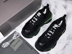 Triple S Black and Green Sneakers
