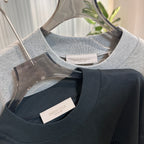 Grey Cotton Text Logo Short-Sleeve - Men's