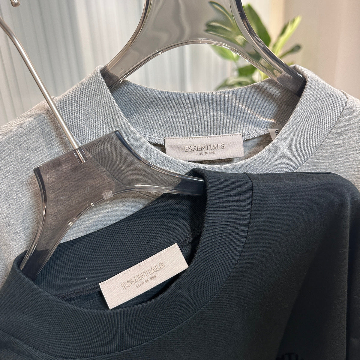 Grey Cotton Text Logo Short-Sleeve - Men's