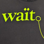 Black Cotton Slogan Pullover - Men's