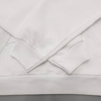 White Cotton Web Print Pullover - Men's