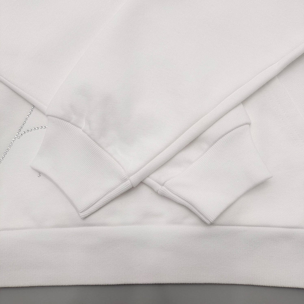 White Cotton Web Print Pullover - Men's