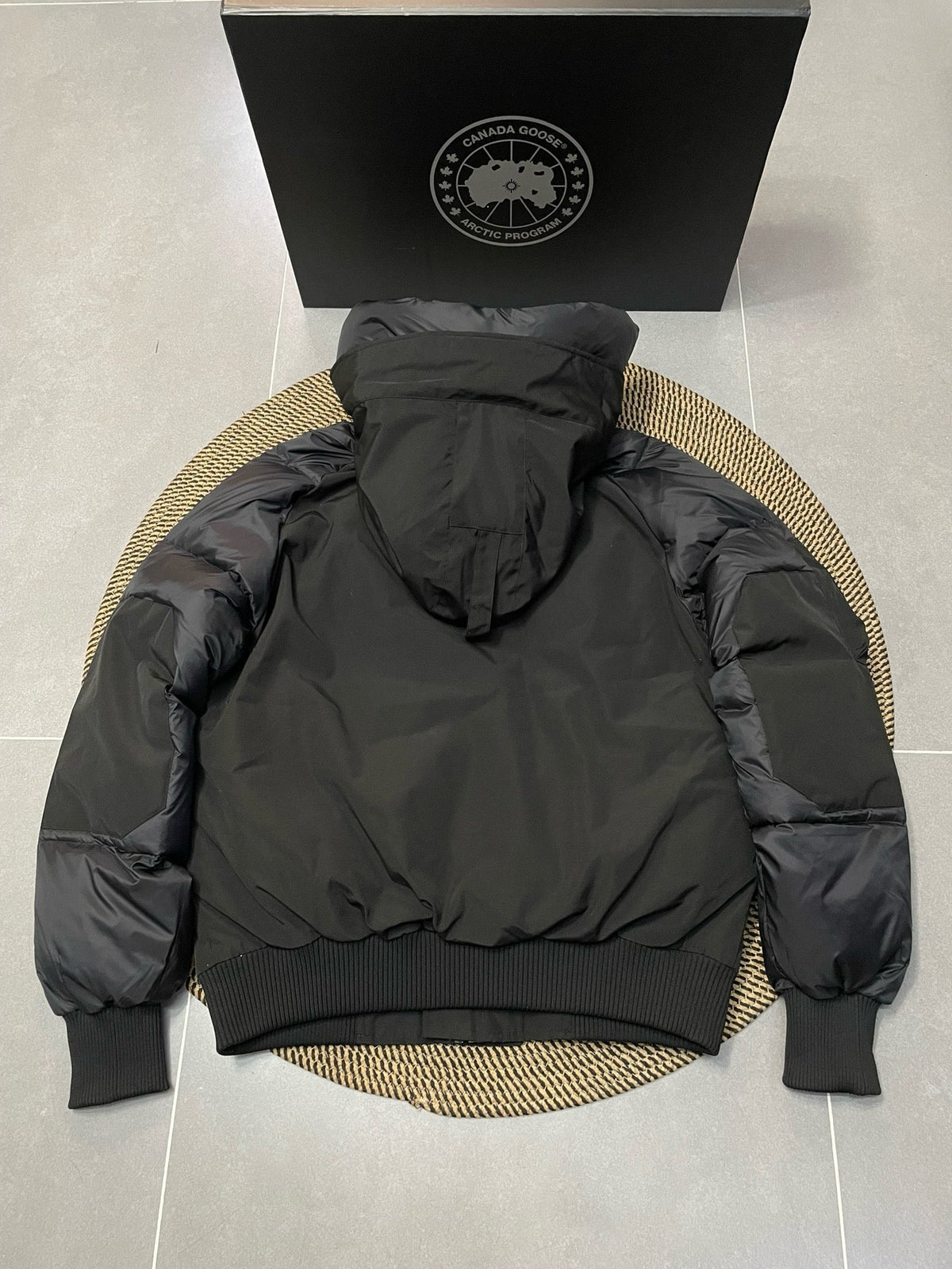 Black and White Puffer Jacket - Men's