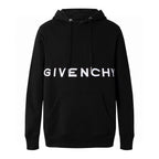 Black Cotton Text Logo Pullover - Men's