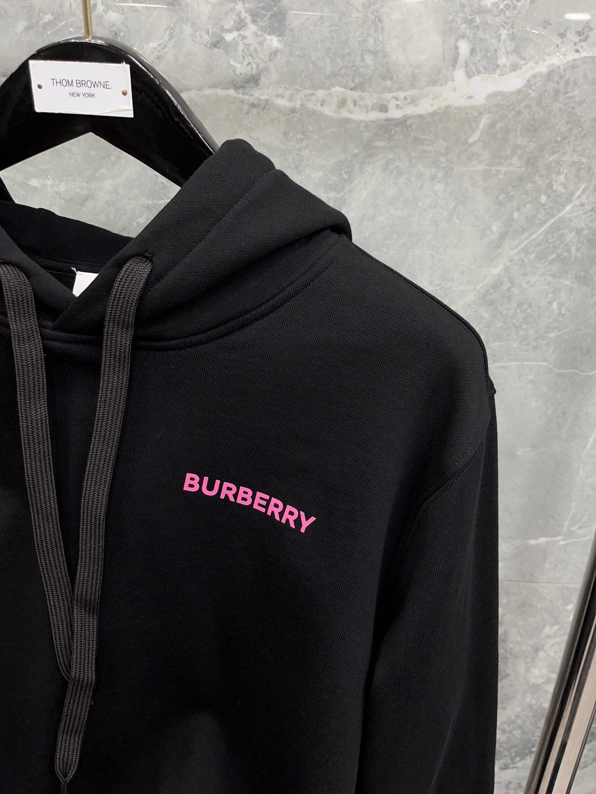 Small Pink Logo Hoodie - Men's