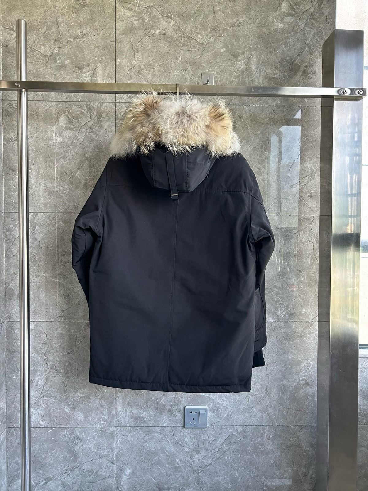 Black and Grey Parka - Men's