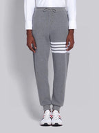 Grey Cotton Four-Bar Joggers - Men's