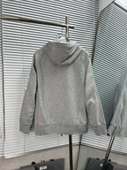 4-Bar Zip Black Hoodie - Men's