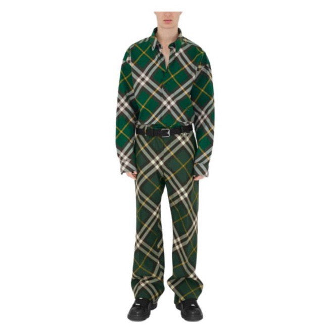 Green Flannel Check Long-Sleeve - Men's