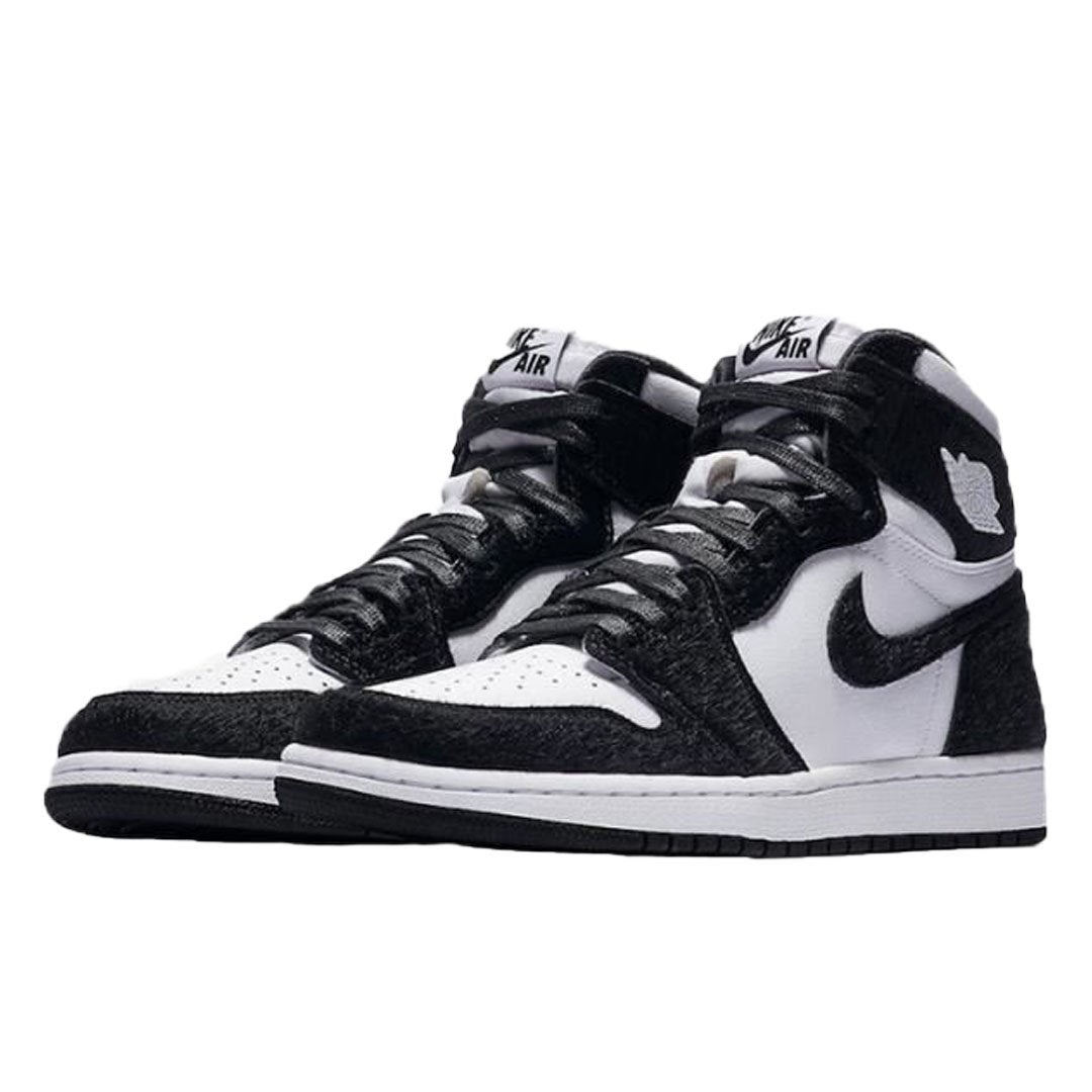 Twist – crafted from black and white leather, the Air Jordan 1 High OG twist from Jordan are – LUX VERSE Luxury Designer Fashion Outlet