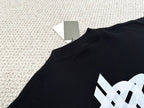 Black Cotton Logo Crewneck - Men's