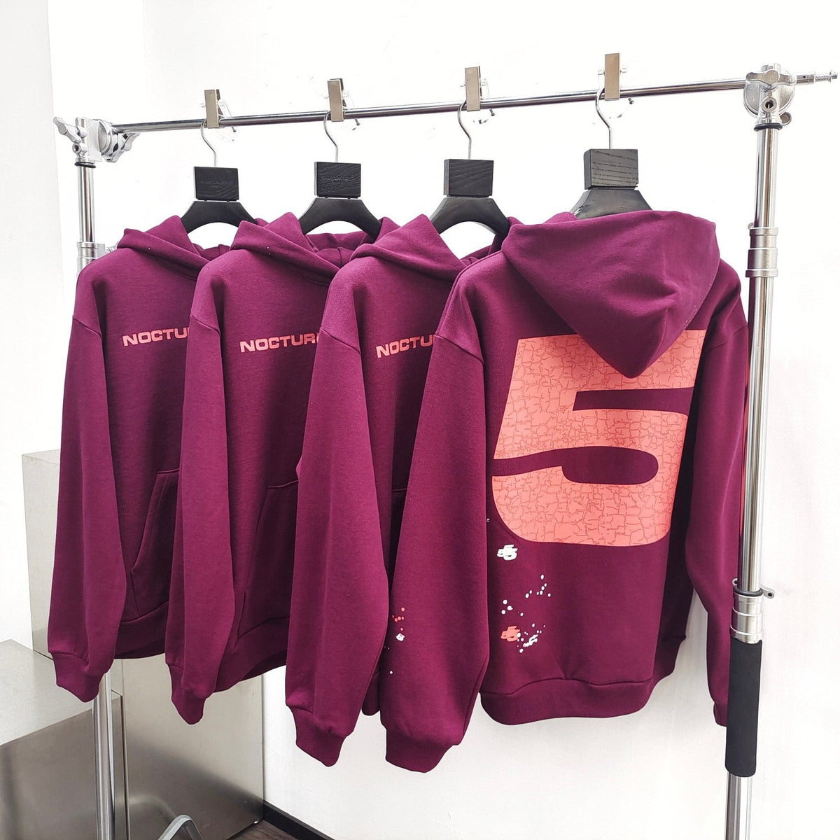 Burgundy Cotton Slogan Pullover - Men's