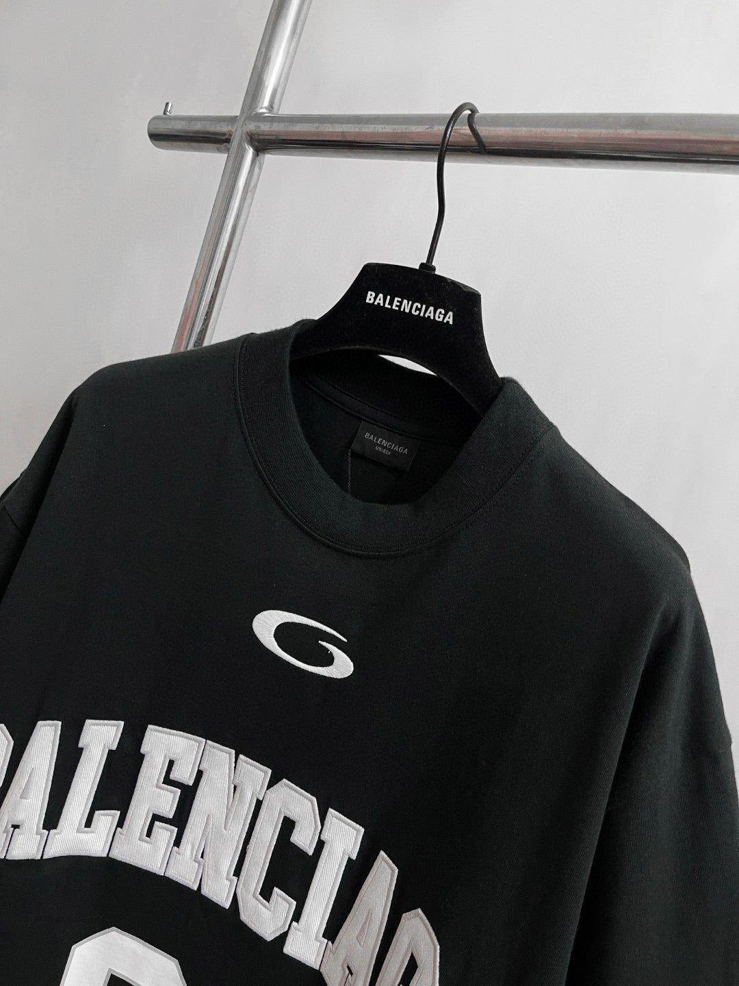 Black Jersey Numeral Short-Sleeve - Men's