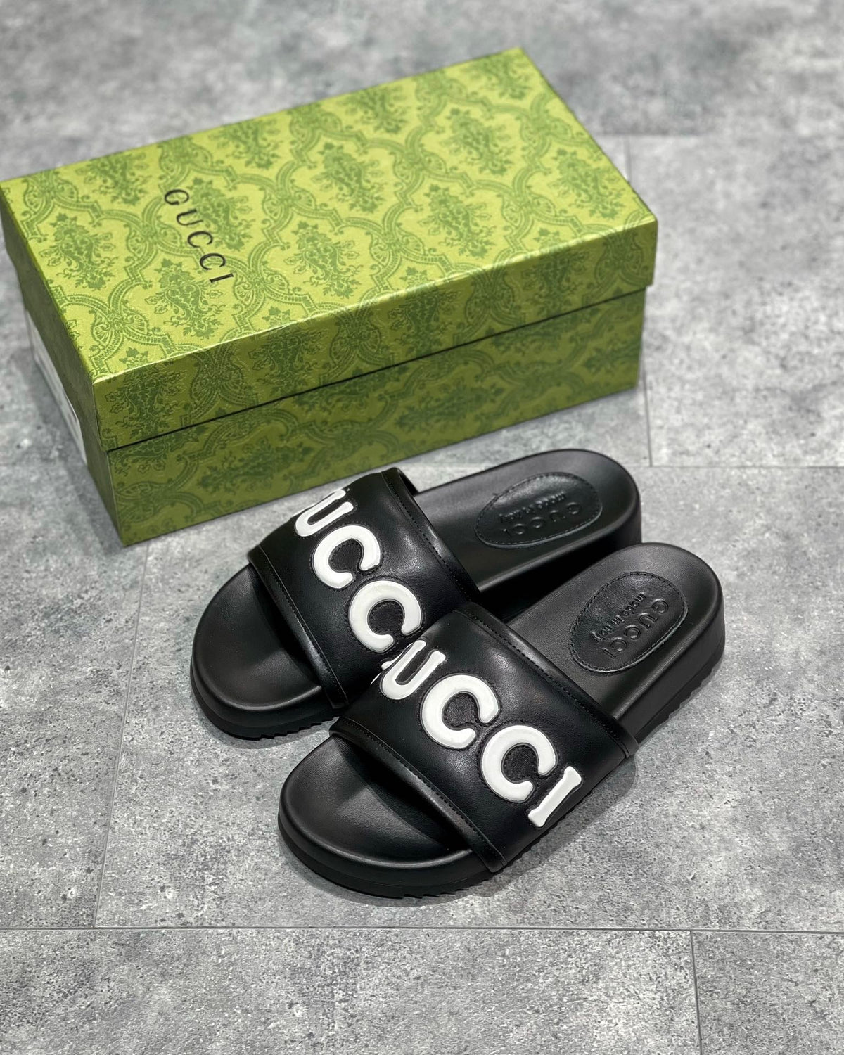 Black and Green Slides
