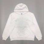 White Cotton Web Print Pullover - Men's