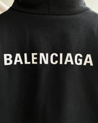 Black Cotton Logo Half-Zip - Men's