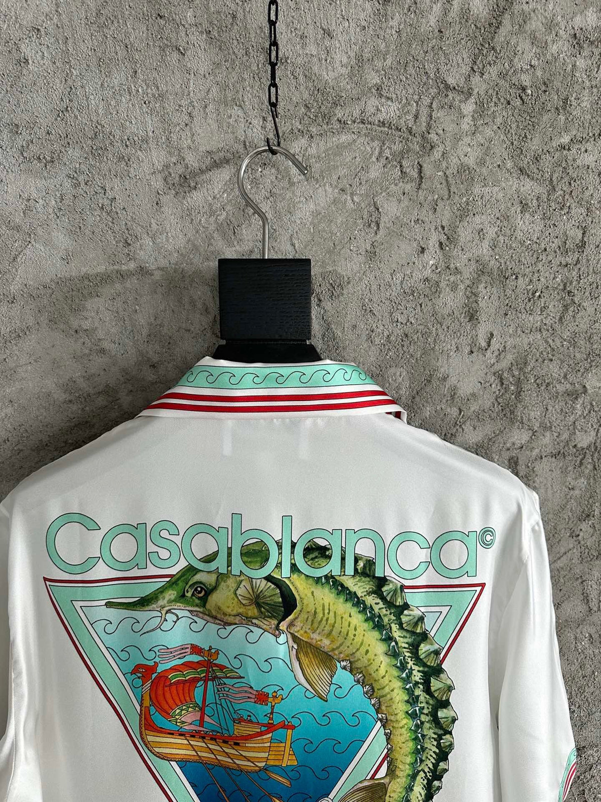 White Knit Crest Trim Short-Sleeve - Men's
