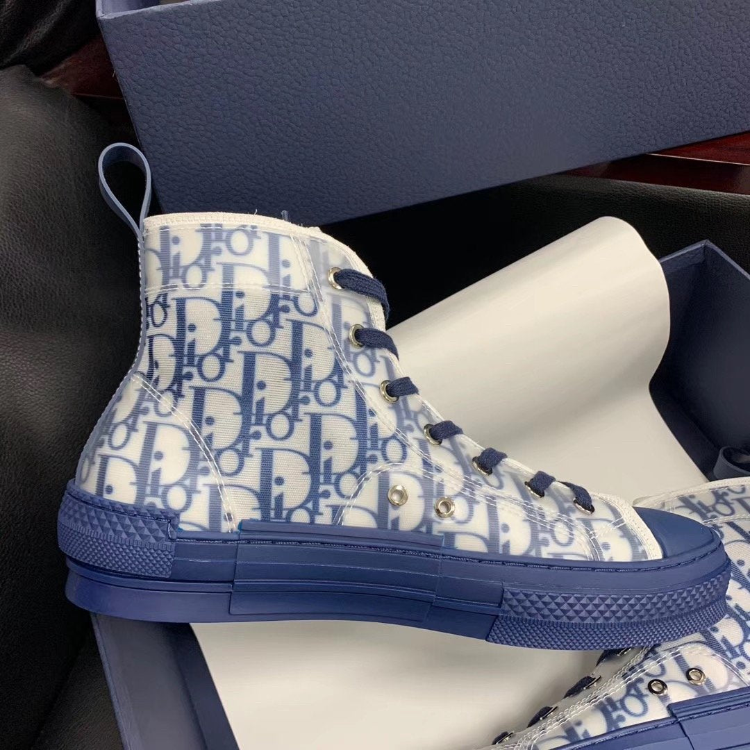 B23 High-Top Blue Oblique Sneakers