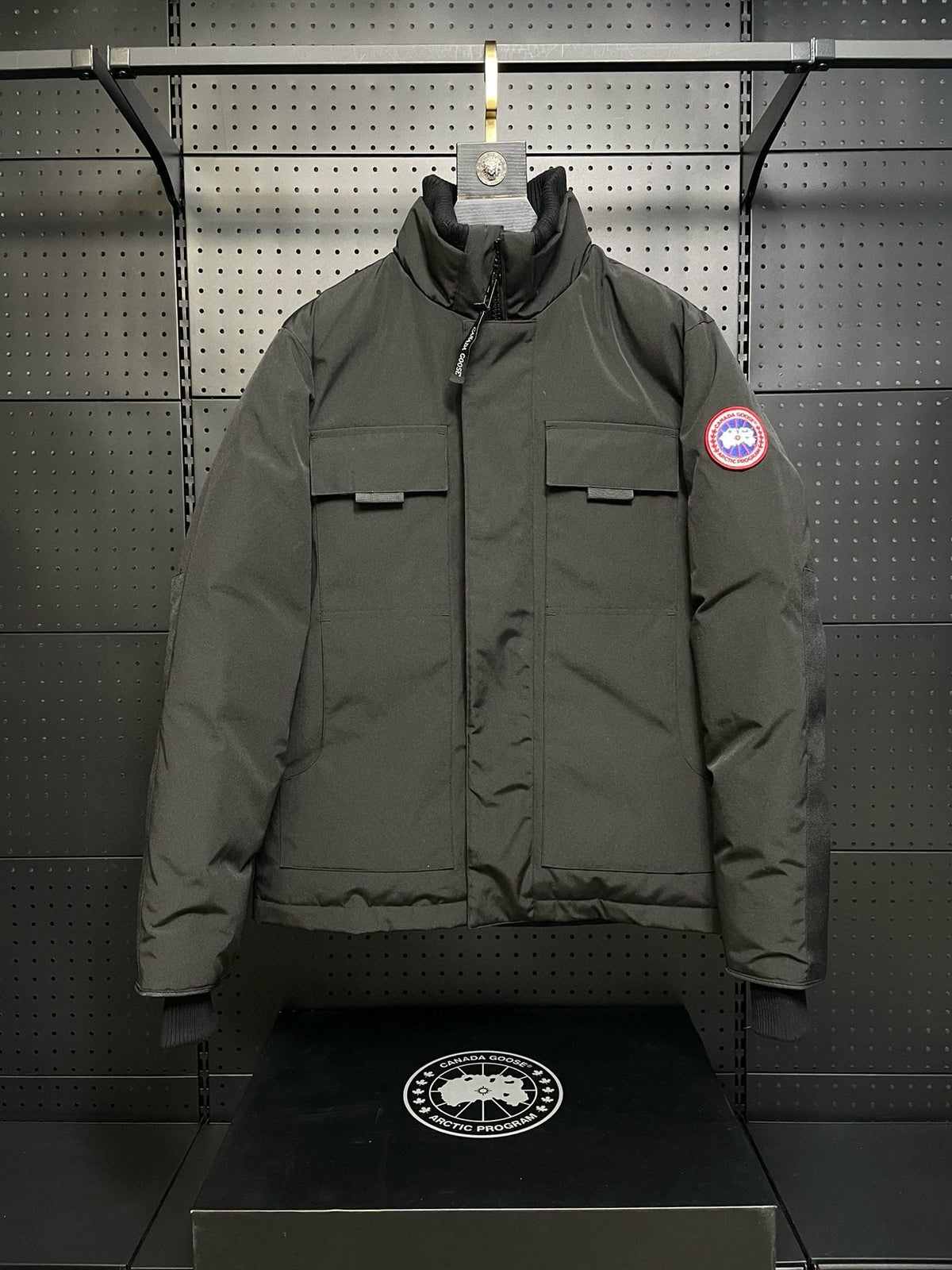 Black Nylon Down Parka - Men's